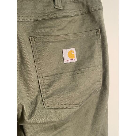 Carhartt Pants Mens 34x30 Green Relaxed Fit Stretch Workwear Casual BN6279-M - Picture 7 of 12